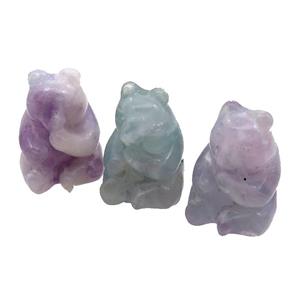 Fluorite Bear No Hole, approx 17-30mm [GM17947]