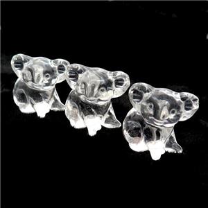 Clear Quartz Koala No Hole, approx 25-30mm [GM17951]