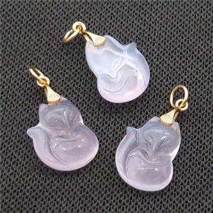 Clear Acrylic Fox Pendant, approx 13-18mm [GM18004]