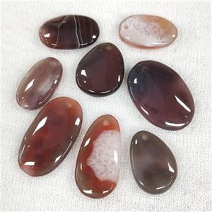 Natural Agate Pendant Mix Shape, approx 20-45mm [GM18731]