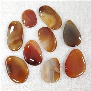 Natural Red Carnelian Agate Pendant Mix Shape, approx 20-45mm [GM18736]