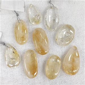 Natural Citrine Pendant Yellow Mix Shape, approx 17-35mm [GM18741]