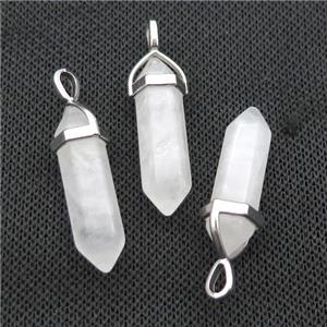 Natural Crystal Quartz Bullet Pendant, approx 8x30mm [GM18989]