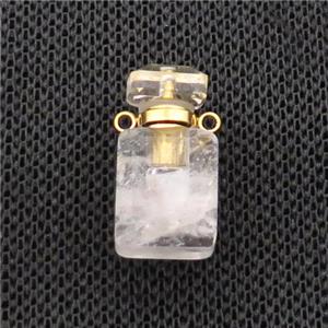Natural Clear Quartz Perfume Bottle Pendant, approx 10-18mm [GM19022]