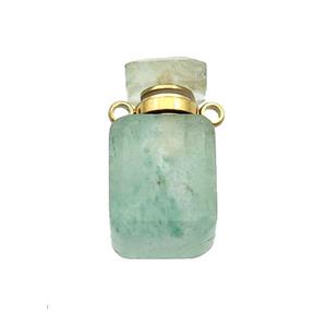 Natural Green Strawberry Quartz Perfume Bottle Pendant, approx 10-18mm [GM19025]