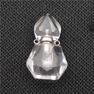 Crystal Quartz Perfume Bottle Pendant, approx 16-27mm [GM19031]