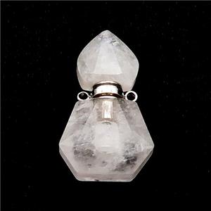 Natural Clear Quartz Perfume Bottle Pendant, approx 16-27mm [GM19032]