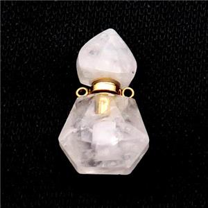 Natural Clear Quartz Perfume Bottle Pendant, approx 16-27mm [GM19035]