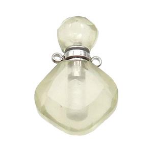 Natural Lemon Quartz Perfume Bottle Pendant, approx 17-26mm [GM19044]