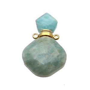 Natural Green Amazonite Perfume Bottle Pendant, approx 17-26mm [GM19057]