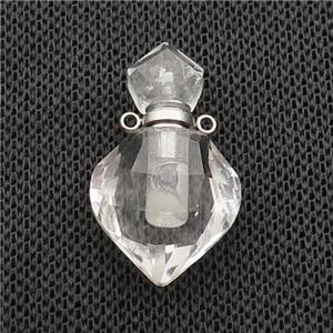 Crystal Quartz Perfume Bottle Pendant, approx 18-30mm [GM19062]