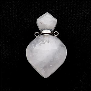 Natural Clear Quartz Perfume Bottle Pendant, approx 18-30mm [GM19063]