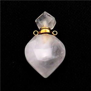 Natural Clear Quartz Perfume Bottle Pendant, approx 18-30mm [GM19072]