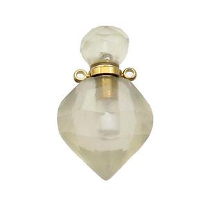Natural Lemon Quartz Perfume Bottle Pendant, approx 18-30mm [GM19074]