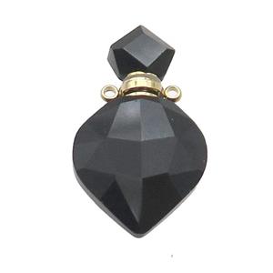 Natural Black Onyx Agate Perfume Bottle Pendant, approx 18-30mm [GM19075]