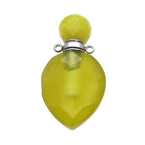 Natural Lemon Jade Perfume Bottle Pendant, approx 20-38mm [GM19105]