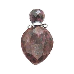 Natural Rhodonite Perfume Bottle Pendant Pink, approx 20-38mm [GM19107]