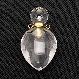 Natural Crystal Quartz Perfume Bottle Pendant, approx 20-38mm [GM19112]