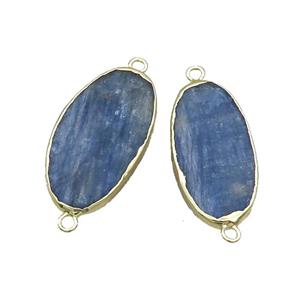 Natural Kyanite Connector Oval Gold Plated, approx 15-30mm [GM19169]