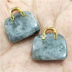 Natural Labradorite Bag Pendant, approx 20-24mm [GM19190]