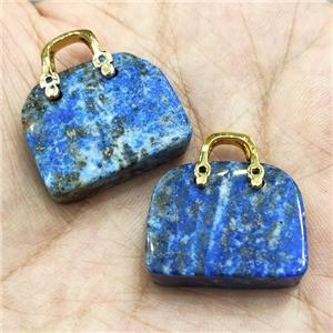 Natural Blue Lapis Lazuli Bag Pendant, approx 20-24mm [GM19193]