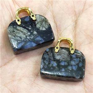 Natural Gray Opal Bag Pendant, approx 20-24mm [GM19194]