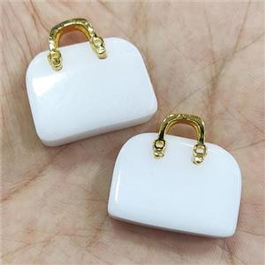 White Jade Bag Pendant, approx 20-24mm [GM19195]