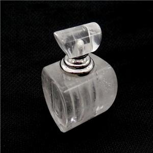 Clear Quartz Perfume Bottle Pendant, approx 30x40x60mm [GM19455]