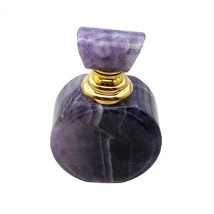 Purple Amethyst Perfume Bottle Pendant, approx 25x40x60mm [GM19461]
