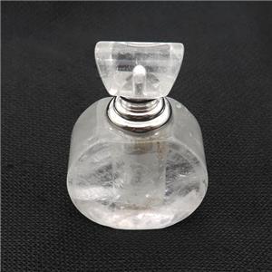 Clear Quartz Perfume Bottle Pendant, approx 25x40x60mm [GM19462]