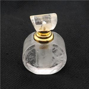 Clear Quartz Perfume Bottle Pendant, approx 25x40x60mm [GM19463]