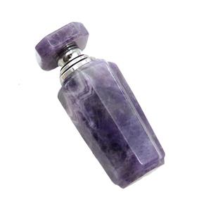 Purple Amethyst Perfume Bottle Pendant, approx 25x40x60mm [GM19466]