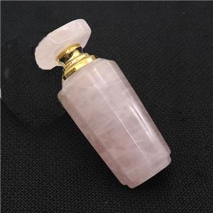 Pink Rose Quartz Perfume Bottle Pendant, approx 30-70mm [GM19472]