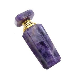 Purple Amethyst Perfume Bottle Pendant, approx 30-70mm [GM19474]
