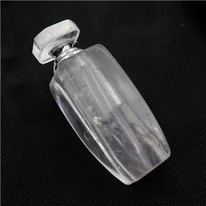 Clear Quartz Perfume Bottle Pendant, approx 25x30-80mm [GM19478]