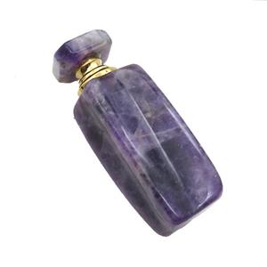 Purple Amethyst Perfume Bottle Pendant, approx 25x30-80mm [GM19484]