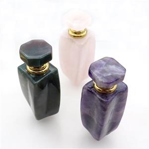 Mix Gemstone Perfume Bottle Pendant, approx 25x30-80mm [GM19485]