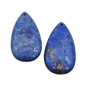 Natural Lapis Lazuli Teardrop Pendant Blue, approx 20-40mm [GM19588]