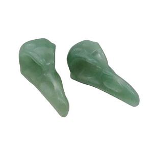 Green Aventurine Raven Pendant Undrilled, approx 15-30mm [GM19631]