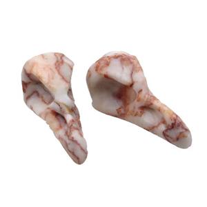 Red Silk Jasper Raven Pendant Undrilled, approx 15-30mm [GM19639]