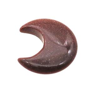 Gold Sandstone Moon Pendant Undrilled, approx 28-30mm [GM19653]