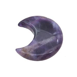 Amethyst Moon Pendant Undrilled Purple, approx 28-30mm [GM19671]