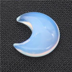 White Opalite Moon Pendant Undrilled, approx 28-30mm [GM19676]