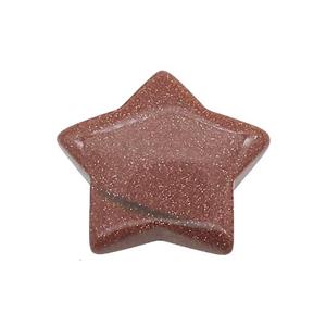 Gold Sandstone Star Pendant Undrilled, approx 30mm [GM19680]