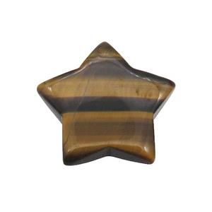 Tiger Eye Stone Star Pendant Undrilled, approx 30mm [GM19681]