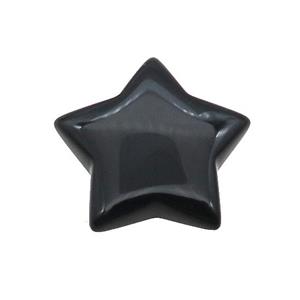 Black Onyx Agate Star Pendant Undrilled, approx 30mm [GM19682]