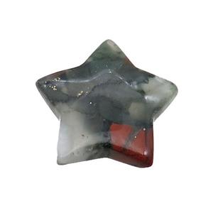 African Bloodstone Star Pendant Undrilled, approx 30mm [GM19688]