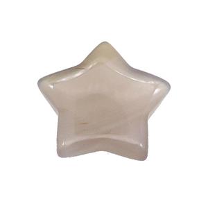 Gray Agate Star Pendant Undrilled, approx 30mm [GM19693]