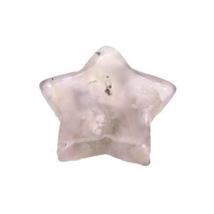 Cherry Agate Star Pendant Undrilled, approx 30mm [GM19694]
