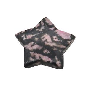 Rhodonite Star Pendant Undrilled, approx 30mm [GM19698]
